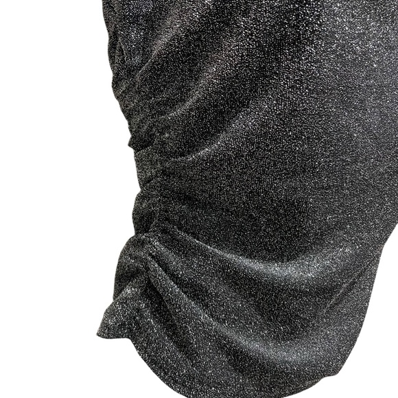 Reformation Molly Knit Halter Top Silver Sparkle Women’s Size Medium NWT - Picture 5 of 9